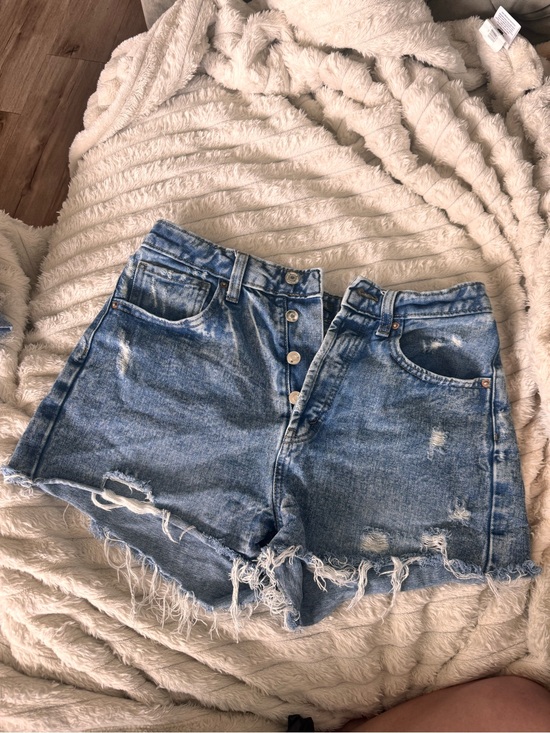 wild fable Pants - High-Rise Distressed Denim Shorts